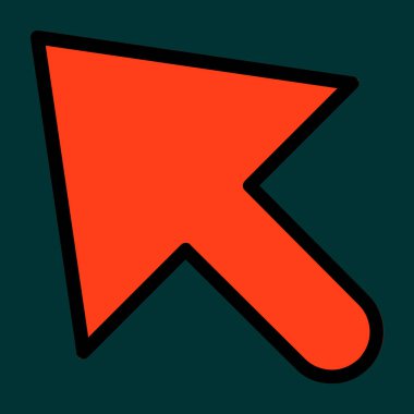 Fare İmleci simgesi, vektör illüstrasyonu basit tasarım