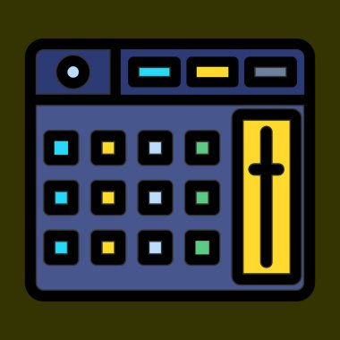 Launchpad simgesi, vektör illüstrasyonu basit tasarım