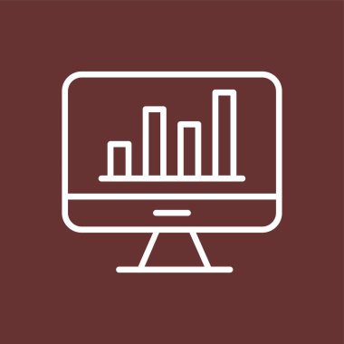 sunum simgesi, vektör illüstrasyonu basit tasarım