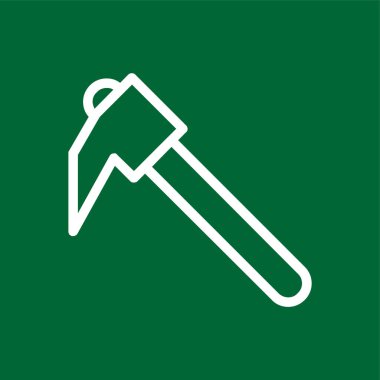 Adze simgesi, vektör illüstrasyonu basit tasarım