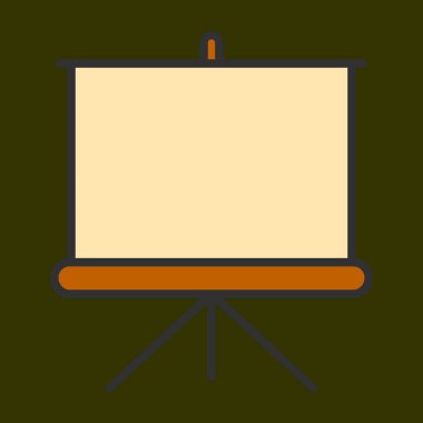 sunum simgesi, vektör illüstrasyonu basit tasarım