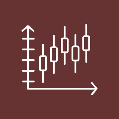 Grafik simgesi üzerindeki çan eğrisi, vektör illüstrasyonu basit tasarım