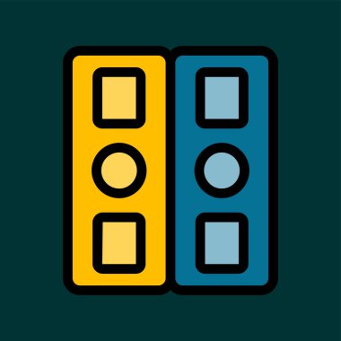 belge simgesi, vektör illüstrasyonu basit tasarım