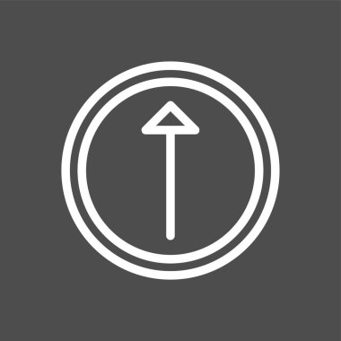 Yukarı simge, vektör illüstrasyonu basit tasarım