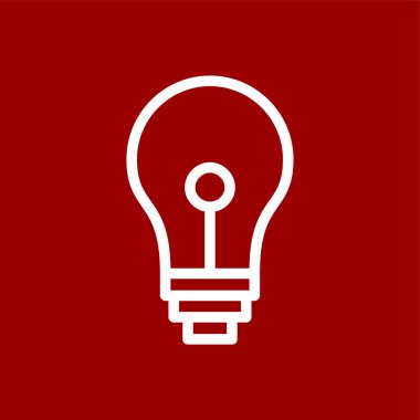 ampul simgesi, vektör illüstrasyonu basit tasarım