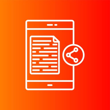 İçerik simgesi paylaşımı, vektör illüstrasyonu basit tasarım