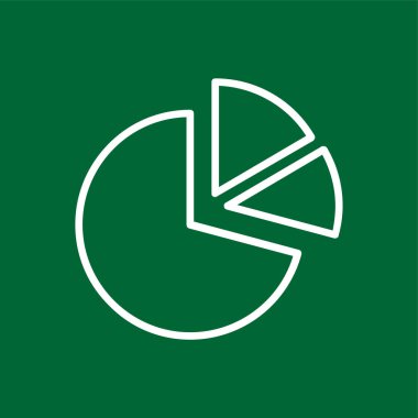 Pasta çizelgesi simgesi, vektör illüstrasyonu basit tasarım