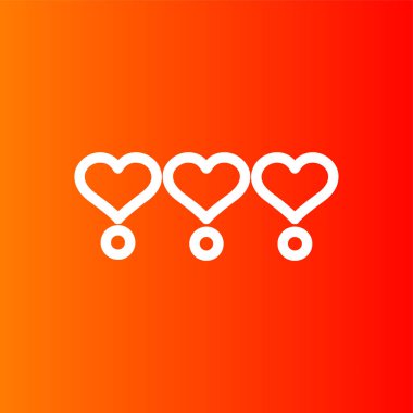 Kalp simgesi, vektör illüstrasyonu basit tasarım