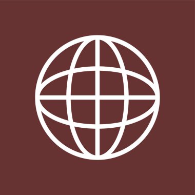 dünya simgesi, vektör illüstrasyonu basit tasarım