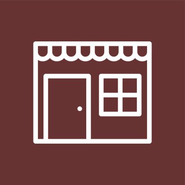 dükkan simgesi, vektör illüstrasyonu basit tasarım