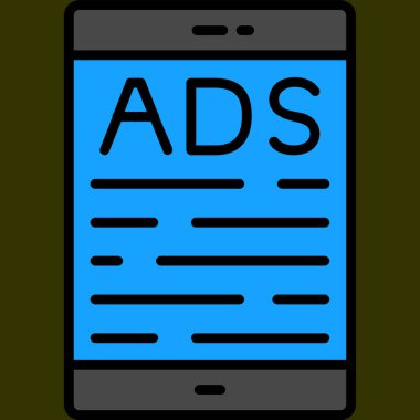 reklam simgesi, vektör illüstrasyonu basit tasarım