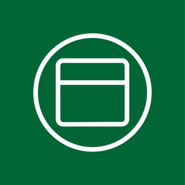 Üst Kenarlık simgesi, vektör illüstrasyonu basit tasarım