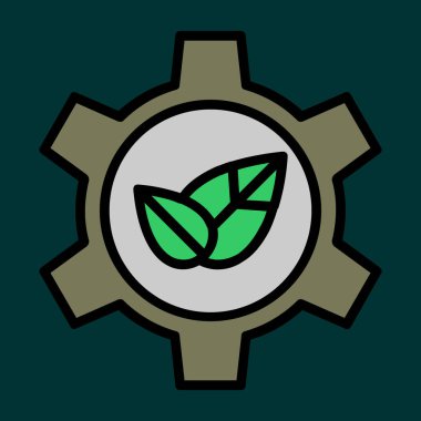 dişli simgesi, vektör illüstrasyonu basit tasarım