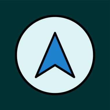 Navigasyon Simgesi, vektör illüstrasyonu basit tasarım