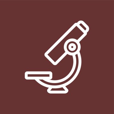 mikroskop.. simge, vektör çizimi basit tasarım