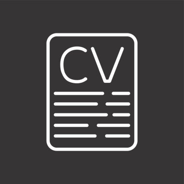 cv simgesi, vektör illüstrasyonu basit tasarım