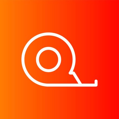 Teyp simgesini ölçün, vektör illüstrasyonu basit tasarım