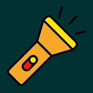 Meşale simgesi, vektör illüstrasyonu basit tasarım