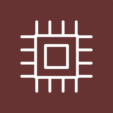 Cpu icon, vector illustration simple design