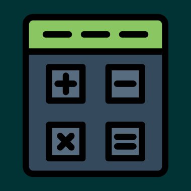 Calculator icon, vector illustration simple design