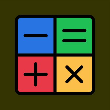 Calculator icon, vector illustration simple design