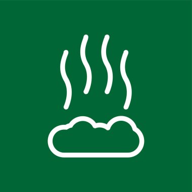 Duman simgesi, vektör illüstrasyonu basit tasarım