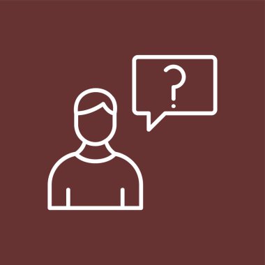 düşünce simgesi, vektör illüstrasyonu basit tasarım