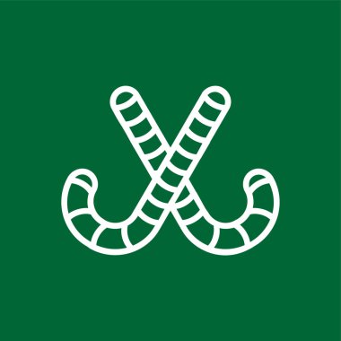 Noel Şekeri simgesi, vektör illüstrasyonu basit tasarım