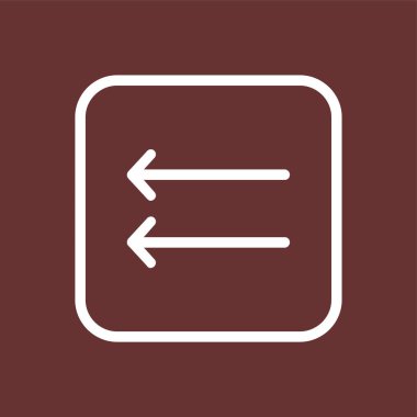 Sol Ok simgesi, vektör illüstrasyonu basit tasarım