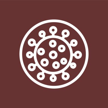 Virüs simgesi, vektör illüstrasyonu basit tasarım