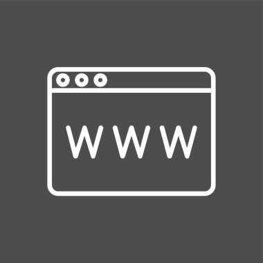 Www simgesi, vektör illüstrasyonu basit tasarım
