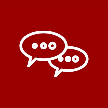 Sohbet simgesi, vektör illüstrasyonu basit tasarım