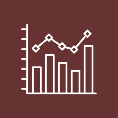 Trend Çizelgesi simgesi, vektör illüstrasyonu basit tasarım