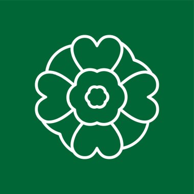 Naneli Marigold simgesi, vektör illüstrasyonu basit tasarım