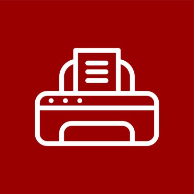 yazıcı simgesi, vektör illüstrasyonu basit tasarım