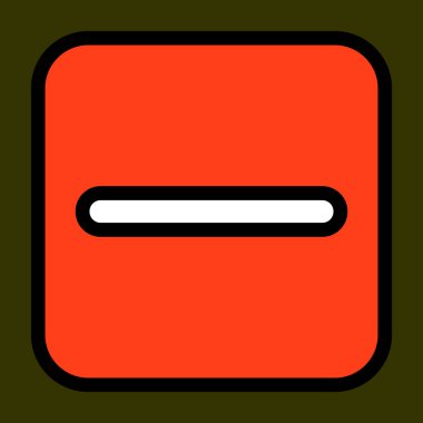 Substraction simgesi, vektör illüstrasyonu basit tasarım