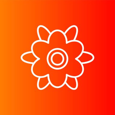 Çilek Çiçekleri simgesi, vektör illüstrasyonu basit tasarım