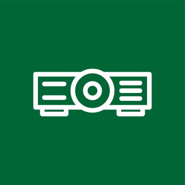 Projektör simgesi, vektör illüstrasyonu basit tasarım