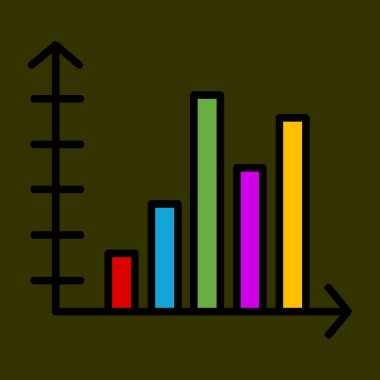 Bell Şekilli Grafik simgesi, vektör illüstrasyonu basit tasarım