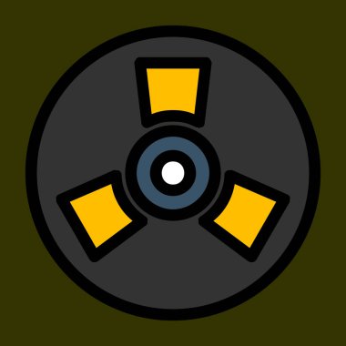 Nuclear icon, vector illustration simple design