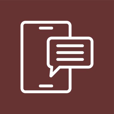 Çevrimiçi Sohbet simgesi, vektör illüstrasyonu basit tasarım