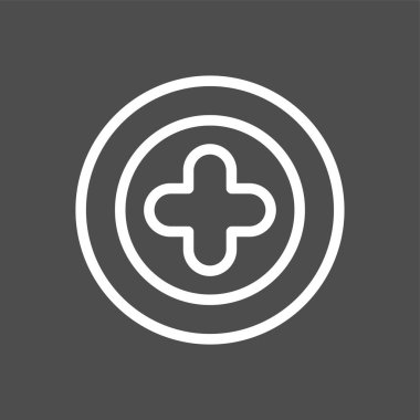 Hastane İşareti simgesi, vektör illüstrasyonu basit tasarım