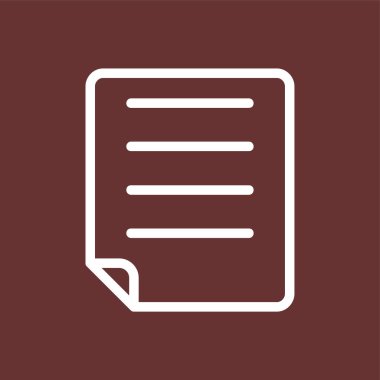 Note icon, vector illustration simple design