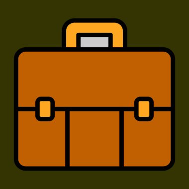 bavul simgesi, vektör illüstrasyonu basit tasarım