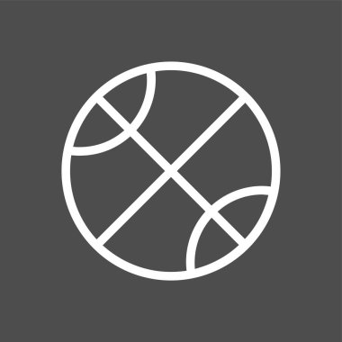 Basket Topu simgesi, vektör illüstrasyonu basit tasarım