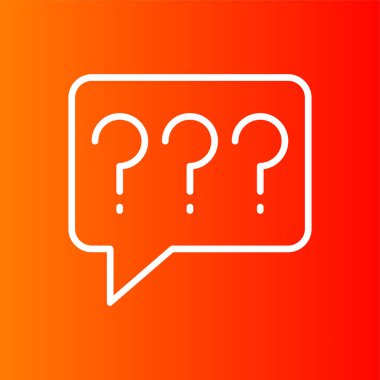 Soru Simgesi, vektör illüstrasyonu basit tasarım