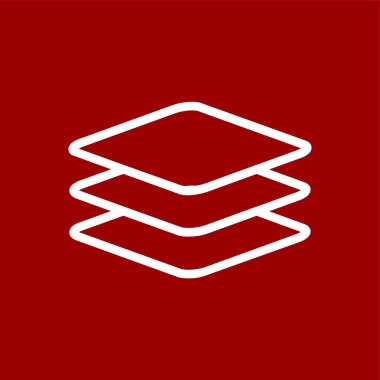 Katman simgesi, vektör illüstrasyonu basit tasarım