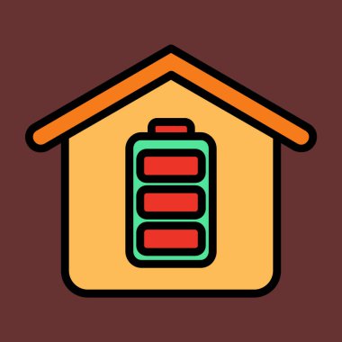Battery icon, vector illustration simple design