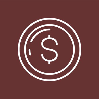 Dolar simgesi, vektör illüstrasyonu basit tasarım
