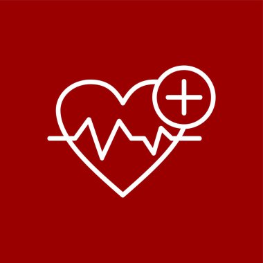 Kalp simgesi, vektör illüstrasyonu basit tasarım